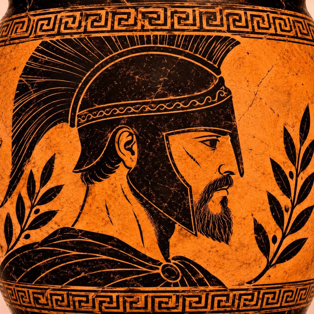 Recreaciónd eOdiseo en un vaso griego